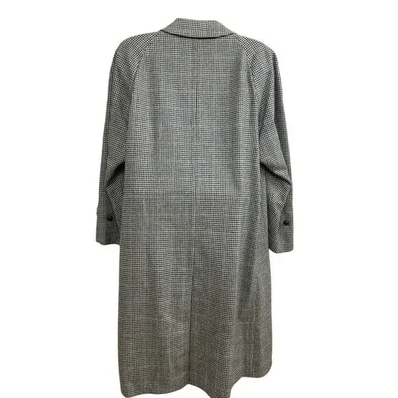 Weatherfield Wool Overcoat Mens Houndstooth Plaid Preppy City Old Money 90’s
